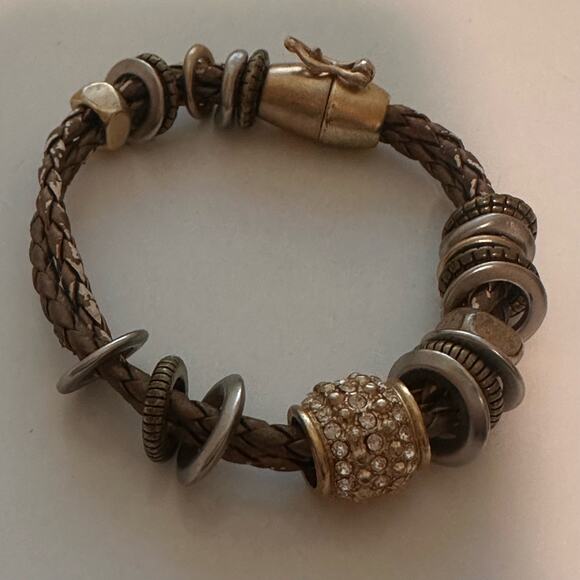 100% positive feedback RARE CHICO'S BISMA Braided Multi strand Chunky Bracelet - Picture 6 of 10